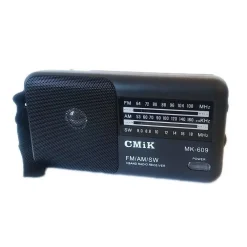 MINI RADIO PORTATILE RADIOLINA FM VINTAGE LETTORE MP3 USB MICROSD CMIK MK-609