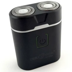 MINI RASOIO 2 TESTINE ELETTRICO RICARICABILE UOMO BARBA WATERPROOF MOD. 6558