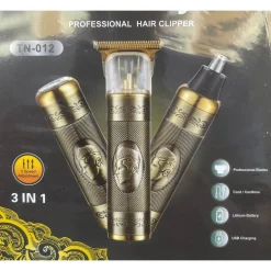 MINI RASOIO ELETTRICO PROFESSIONALE TAGLIA CAPELLI BARBA RICARICABILE USB 3IN1 TN-012