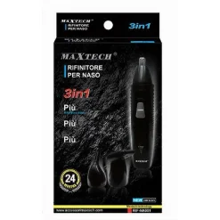 MINI RASOIO ELETTRICO UOMO BARBA PELI NASO RICARICABILE 3IN1 VIAGGIO 3W RIF-NA001
