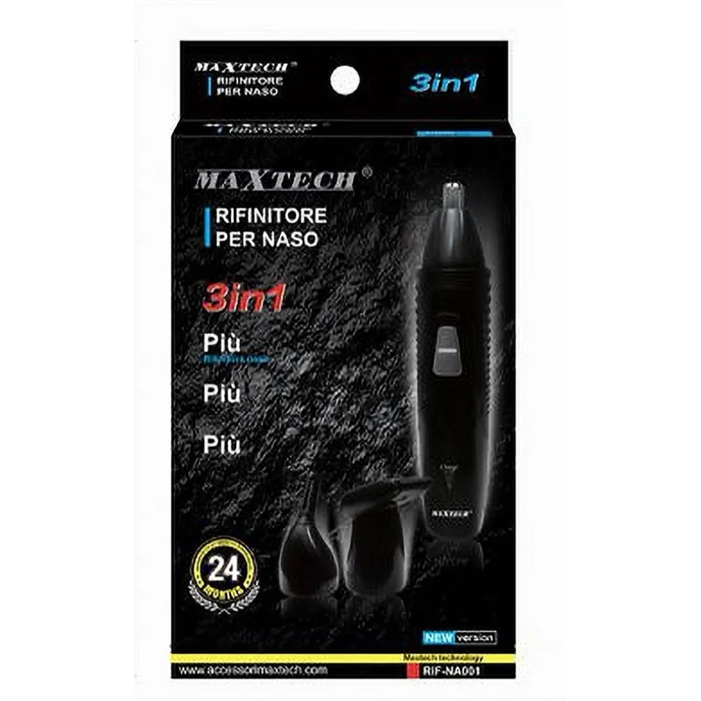 MINI RASOIO ELETTRICO UOMO BARBA PELI NASO RICARICABILE 3IN1 VIAGGIO 3W RIF-NA001