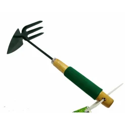 MINI RASTRELLO PUNTA CON TRIDENTE 30CM IN METALLO IMPUGNATURA LEGNO SPUGNA 90054