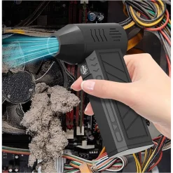 MINI SOFFIATORE ARIA COMPRESSA TURBO DESIGN COMPATTO PORTATILE PULIZIA POLVERE PC TASTIERE