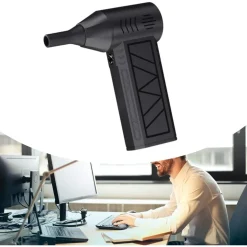 MINI SOFFIATORE ARIA COMPRESSA TURBO DESIGN COMPATTO PORTATILE PULIZIA POLVERE PC TASTIERE