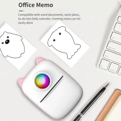 MINI STAMPANTE PORTATILE FOTOGRAFICA TASCABILE CON BATTERIA DA 1000 MAH 203 DPI