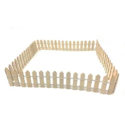 MINI STECCATO LEGNO X VASI STACCIONATA RITAGLIABILE RECINTO DECORATIVO 4,5X90CM