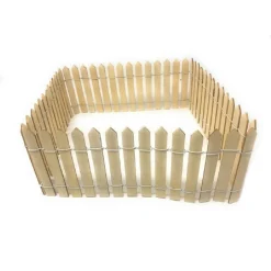 MINI STECCATO LEGNO X VASI STACCIONATA RITAGLIABILE RECINTO DECORATIVO 10X90CM