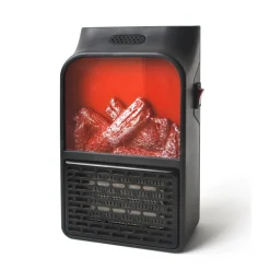 MINI STUFA ELETTRICA TERMOVENTILATORE PORTATILE CON TELECOMANDO CAMINETTO FUOCO