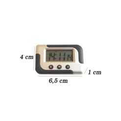 MINI SVEGLIA OROLOGIO DIGITALE CALENDARIO DISPLAY SCHERMO LCD CON SUPPORTO AUTO