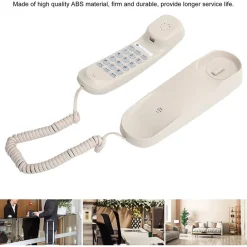 MINI TELEFONO FISSO CON FILO LINEA FISSA CLASSICO DA PARETE UFFICIO FAMIGLIA