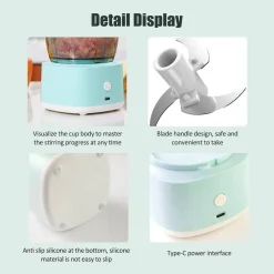 MINI TRITATUTTO ELETTRICO ROBOT CUCINA MISCELATORE ALIMENTARE PORTATILE SENZA FILI