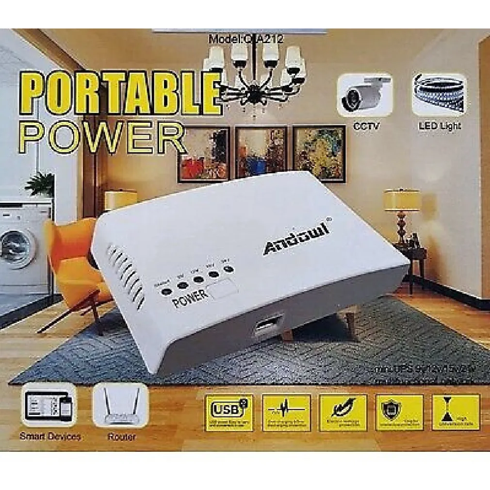 MINI UPS ALIMENTATORE PORTATILE BATTERIA RICARICABILE Q-A212 17 W BACKUP ROUTER