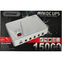 MINI UPS PORTATILE RICARICABILE Q-UP600 15000MAH PER MODEM INTERNET ROUTER CCTV