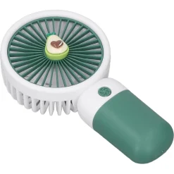 MINI VENTILATORE A MANO BATTERIA RICARICABILE USB PORTATILE TASCABILE VIAGGIO CON BASE