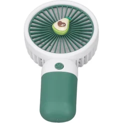 MINI VENTILATORE A MANO BATTERIA RICARICABILE USB PORTATILE TASCABILE VIAGGIO CON BASE