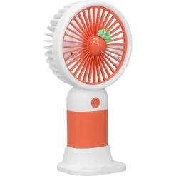 MINI VENTILATORE A MANO BATTERIA RICARICABILE USB PORTATILE TASCABILE VIAGGIO CON BASE