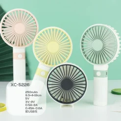 MINI VENTILATORE PORTATILE RICARICABILE USB CASA CAMPEGGIO A MANO TAVOLO XC-5226