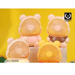 MINI VENTILATORE PORTATILE VIAGGIO BATTERIA RICARICABILE USB FORMA ORSO XC-5228