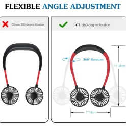 MINI VENTILATORE PORTATILE SUPPORTO CUFFIE APPESO AL COLLO RICARICABILE USB FAN