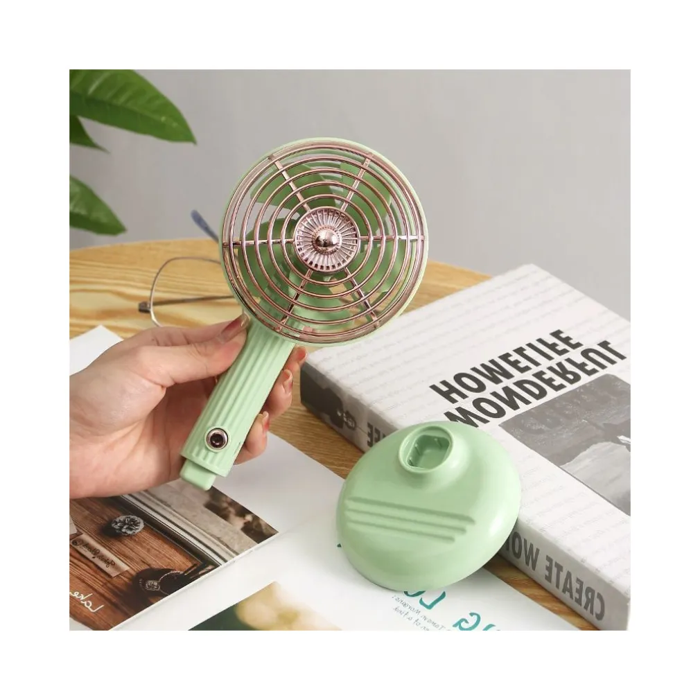 MINI VENTILATORE RICARICABILE USB PORTATILE PIEGHEVOLE PER CASA UFFICIO ESTATE