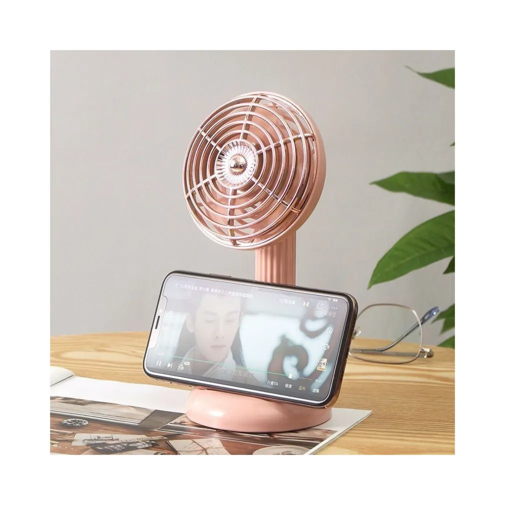 MINI VENTILATORE RICARICABILE USB PORTATILE PIEGHEVOLE PER CASA UFFICIO ESTATE