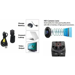 MINI VIDEO CAMERA SPIA TELECAMERA NASCOSTA FULL HD AUTO CAR SQ8 INFRAROSSI