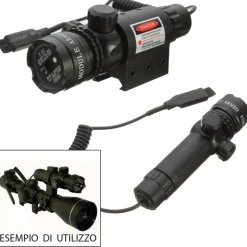 MIRINO OTTICO CANNOCCHIALE PUNTATORE LASER DI PRECISIONE PER FUCILE SOFTAIR