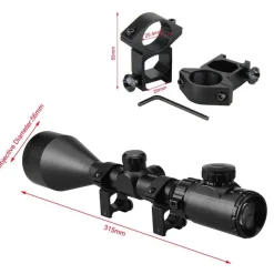 MIRINO OTTICO DI PRECISIONE PER FUCILE PER CARABINA RETICOLO ILLUMINATO 3-9x56E