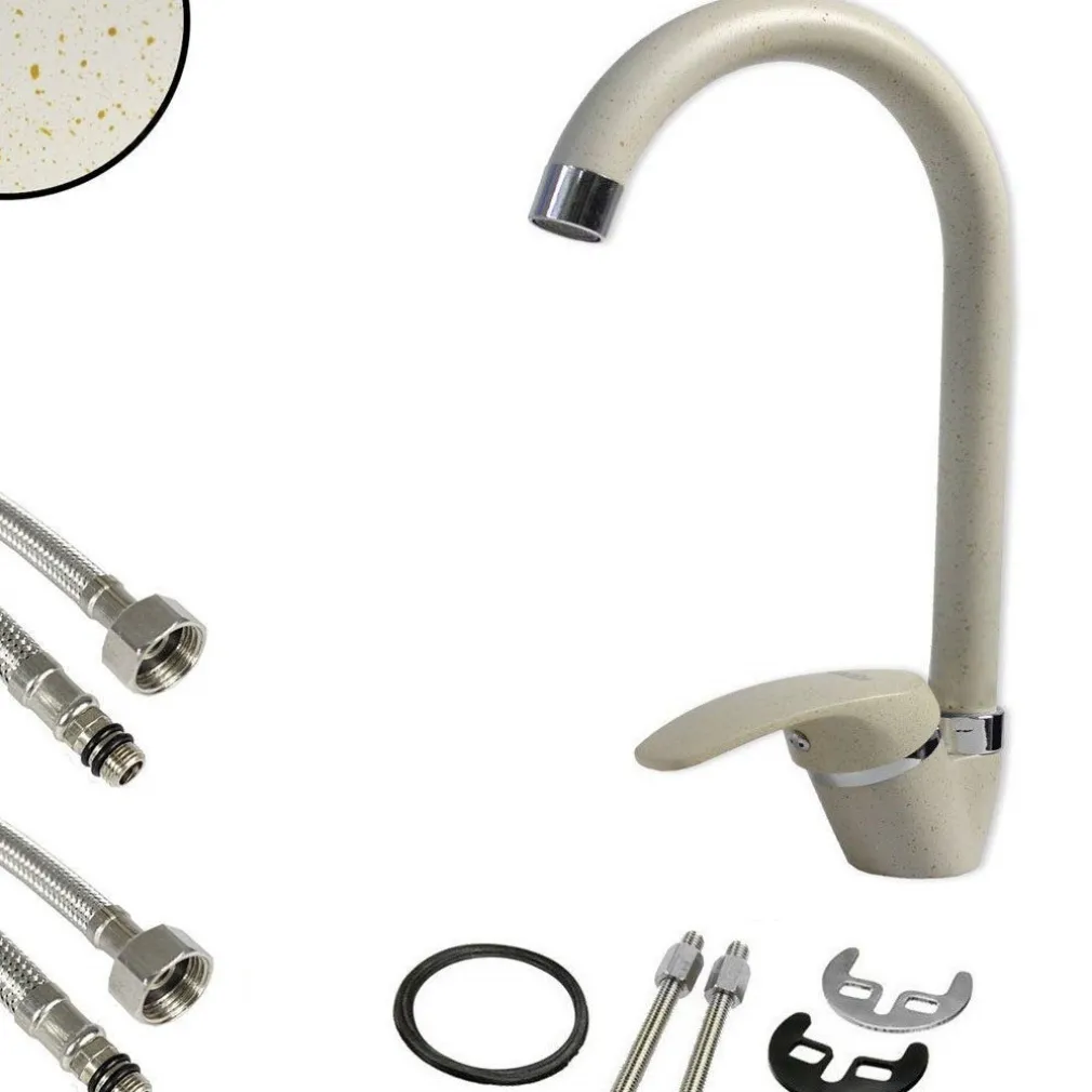 MISCELATORE CANNA ALTA AVENA ESY_52943 DOPPIO FORO MONOCOMANDO RUBINETTERIA