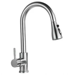 MISCELATORE CUCINA RUBINETTO CON DOCCETTA ESTRAIBILE MONOCOMANDO SATINATO 79572