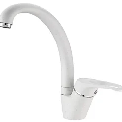 MISCELATORE LAVELLO BIANCO PER LAVANDINO LAVELLO CUCINA MONOCOMANDO