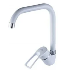 MISCELATORE LAVELLO BIANCO SQUADRATO ISCHIA LAVANDINO CUCINA MONOFORO MONOCOMANDO