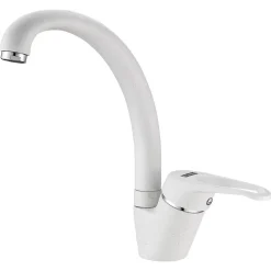 MISCELATORE LAVELLO CANNA BASSA FRAGRANITE BIANCO 88591 LAVANDINO RUBINETTERIA