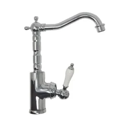 MISCELATORE LAVELLO CUCINA ESY_69162 CLASSICO CANNA ALTA ACCIAIO RUBINETTERIA