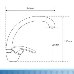 MISCELATORE LAVELLO IN PIETRA AVENA PER LAVANDINO LAVELLO CUCINA MONOCOMANDO