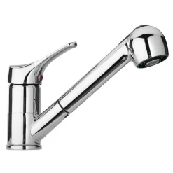 MISCELATORE MONOCOMANDO PER LAVELLO CUCINA DOCCETTA ESTRAIBILE FLESSIBILE