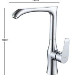 MISCELATORE RUBINETTO ESY_52790 CANNA ALTA MONOFORO MONOCOMANDO RUBINETTERIA