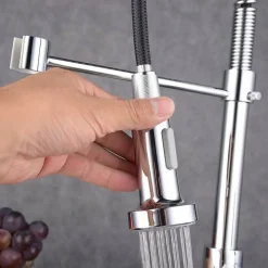 MISCELATORE RUBINETTO LAVELLO CUCINA GETTO LAVABO DESIGN DOCCETTA A MOLLA 59591