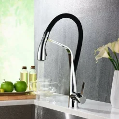 MISCELATORE RUBINETTO LAVELLO CUCINA CON DOCCETTA MONOCOMANDO CANNA ALTA 59590