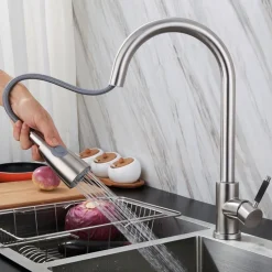 MISCELATORE RUBINETTO LAVELLO CUCINA GETTO LAVABO CON DOCCETTA ESTRAIBILE 59595