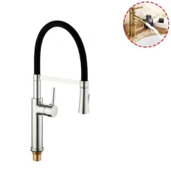 MISCELATORE RUBINETTO LAVELLO CUCINA GETTO PER LAVABO DESIGN CON DOCCETTA 59660