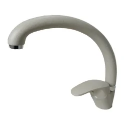 MISCELATORE RUBINETTO MONOCOMANDO PER LAVELLO CUCINA CANNA CURVA AVENA 63001