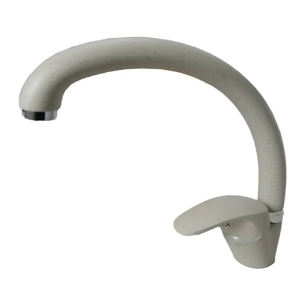 MISCELATORE RUBINETTO MONOCOMANDO PER LAVELLO CUCINA CANNA CURVA AVENA 63001