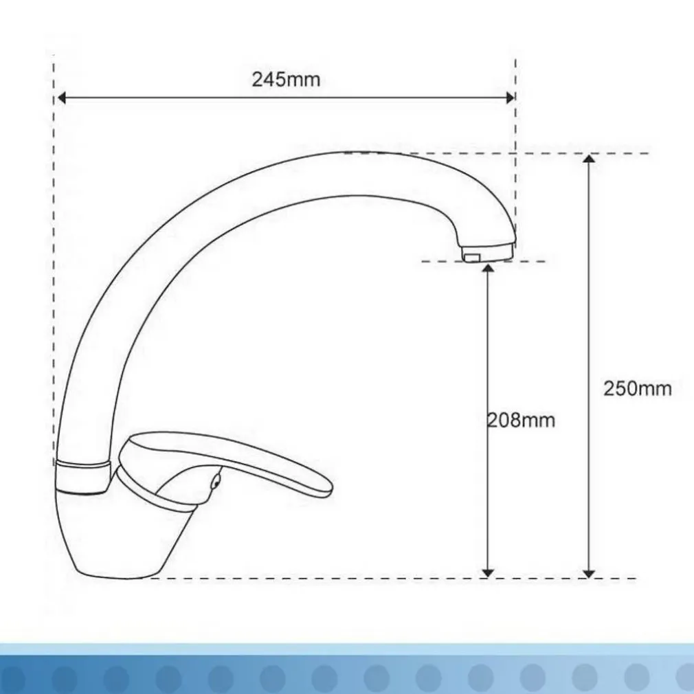 MISCELATORE RUBINETTO MONOCOMANDO PER LAVELLO CUCINA CANNA CURVA AVENA 63001