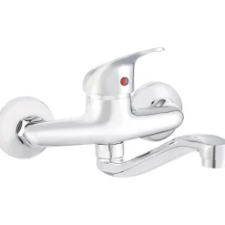 MISCELATORE RUBINETTO MONOCOMANDO PER BAGNO GRUPPO VASCA ACCIAIO CROMATO