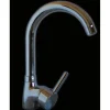MISCELATORE RUBINETTO MONOCOMANDO PER LAVABO CUCINA ACCIAIO CROMATO 0806