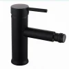 MISCELATORE RUBINETTO PER LAVABO BIDET BAGNO ACCIAIO INOX NERO PILETTA RAY 87392