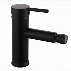 MISCELATORE RUBINETTO PER LAVABO BIDET BAGNO ACCIAIO INOX NERO PILETTA RAY 87392