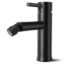 MISCELATORE RUBINETTO PER LAVABO BIDET BAGNO ACCIAIO INOX NERO PILETTA RAY 87392