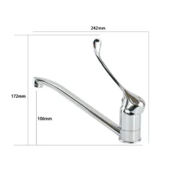 MISCELATORE RUBINETTO PER CUCINA LAVANDINO LAVELLO OTTONE CROMATO CLINICA 69206